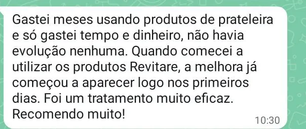 Print da mensagem de Rafael V., recortada no balão